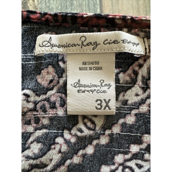 Womens Top Plus Sz 3X Peasant Whimsigoth Fairy Grunge Boho Bell Sleeve Black - Picture 8 of 14